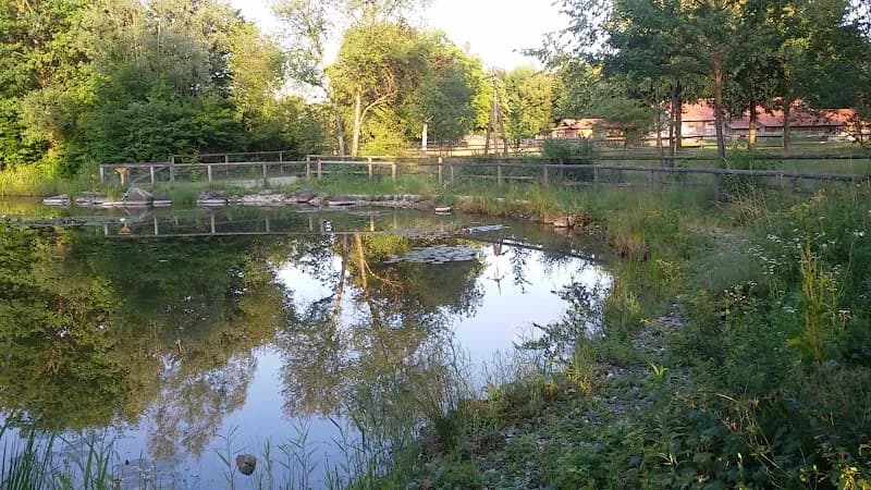 View of Umweltgarten in Neubiberg, BY