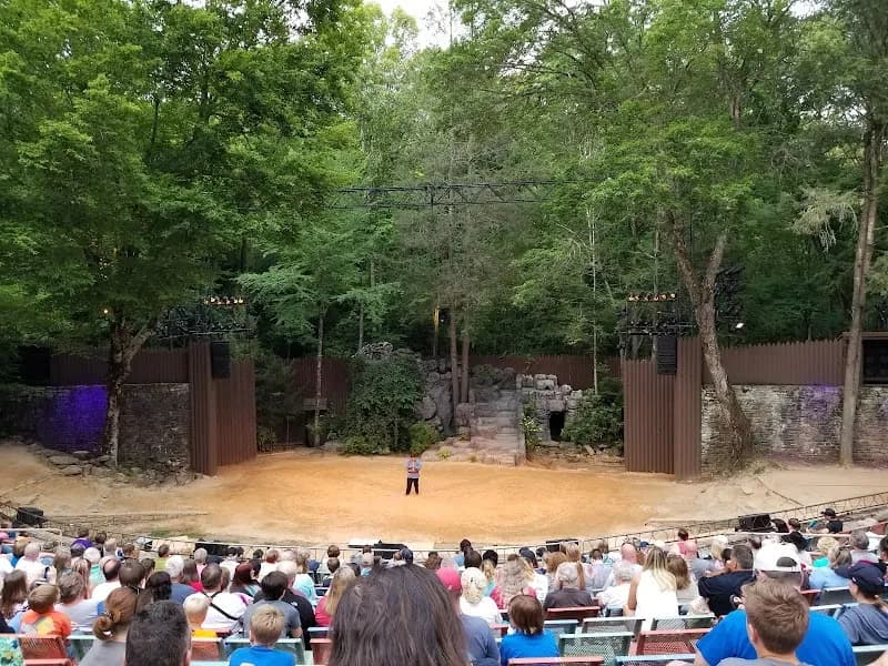 View of Unto These Hills Ticket Office in Cherokee, NC