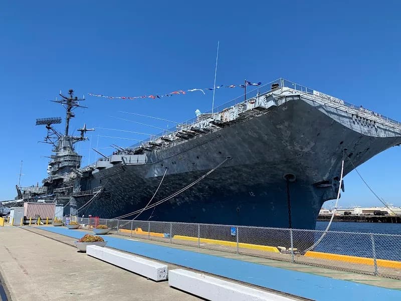 View of USS Hornet - Sea, Air and Space Museum in Alameda, CA