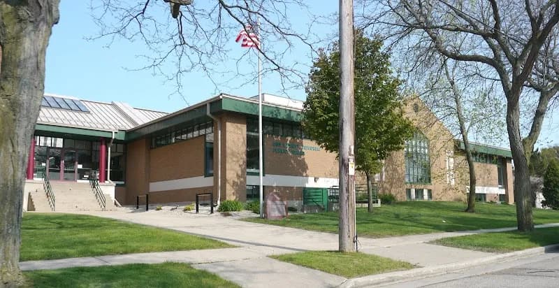 View of USS Liberty Memorial Public Library in Grafton, WI