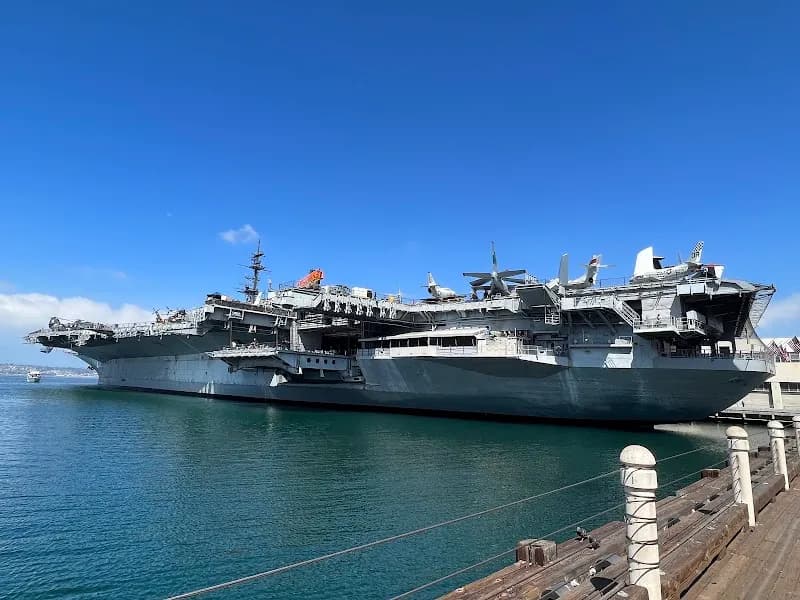 View of USS Midway Museum in San Diego, CA