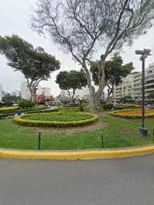 View of Óvalo Francisco Bolognesi in Barranco, Lima