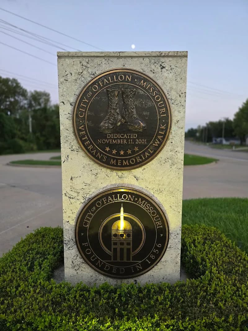 View of Veterans Memorial Walk in O'Fallon, MO