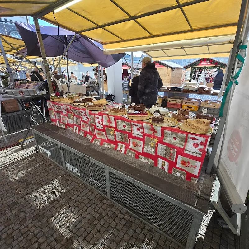View of Vinohrady Outdoor Market (Tržnice Vinohrady) in Vinohrady, CZ