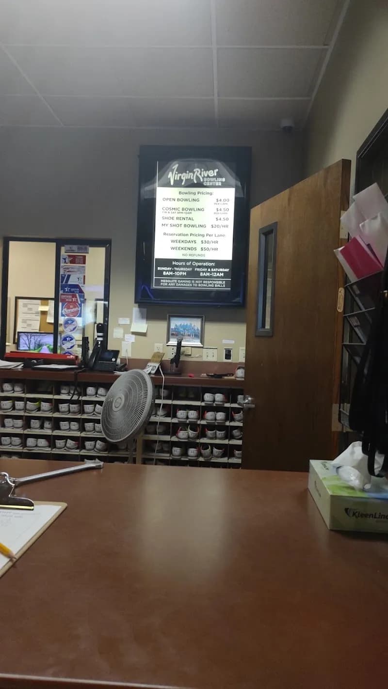 View of Virgin River Bowling Alley in Mesquite, NV