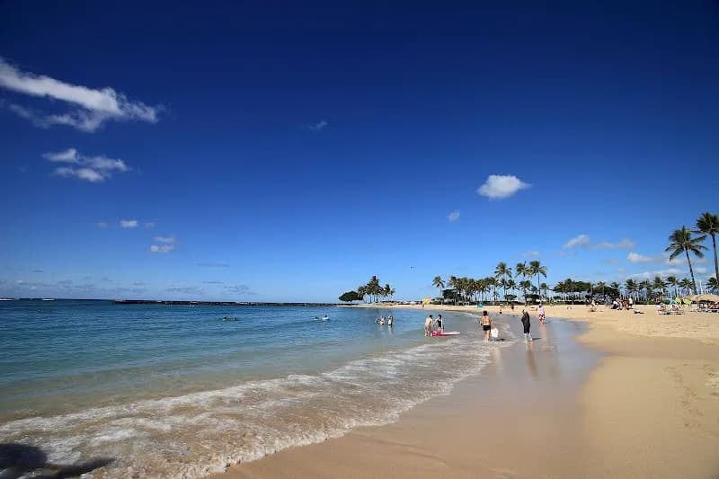 View of Waikīkī Beach in Waikiki, HI