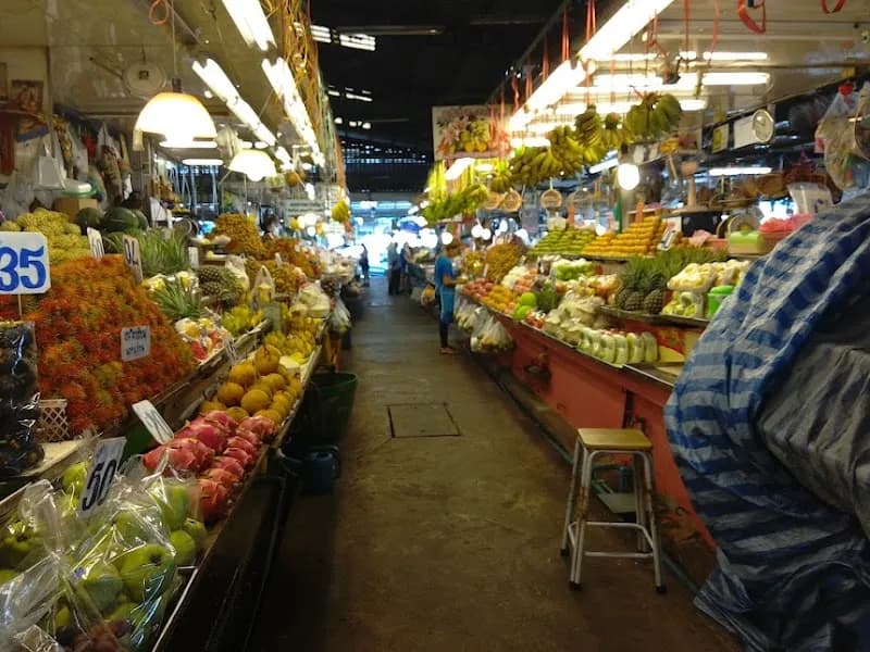 View of Wat Bot Khlong Market in Min Buri, BKK