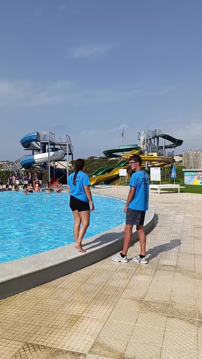 View of Water Park Splash Wave in Espinho, Porto