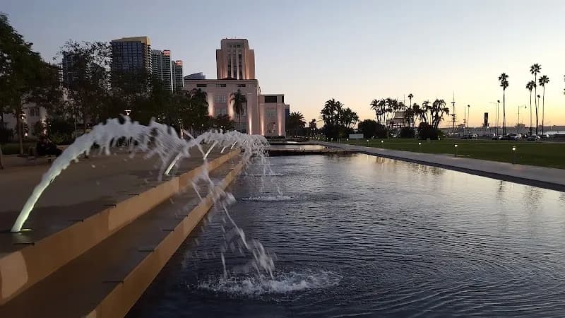 View of Waterfront Park in San Diego, CA