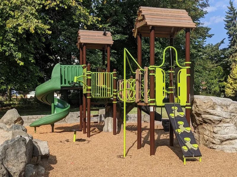View of West Woodland Park Playground in Seattle, WA