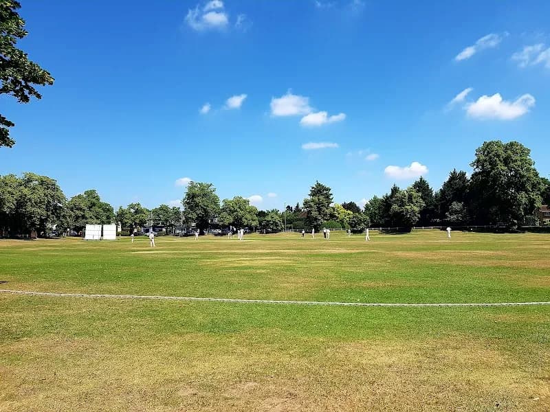 View of Weybridge Cricket Green in Weybridge, London