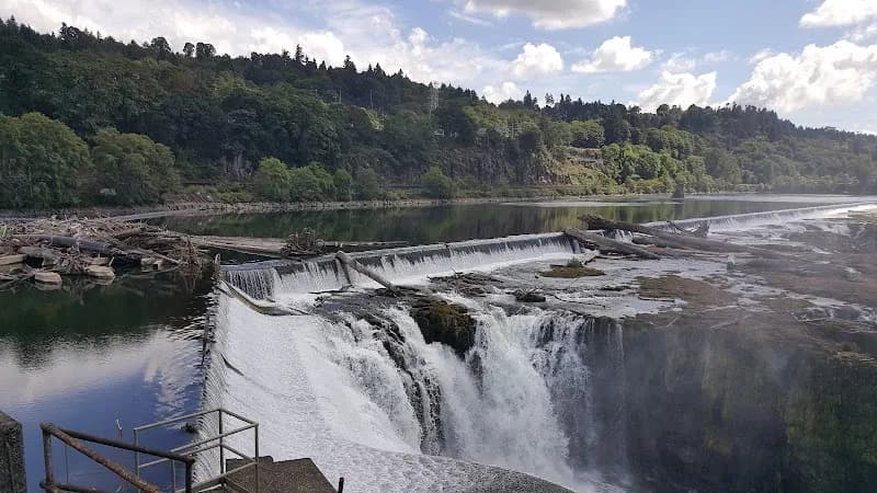 View of Willamette Falls Legacy Project in Oregon City, OR