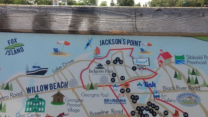 View of Willow Beach Conservation Area in Georgina, ON