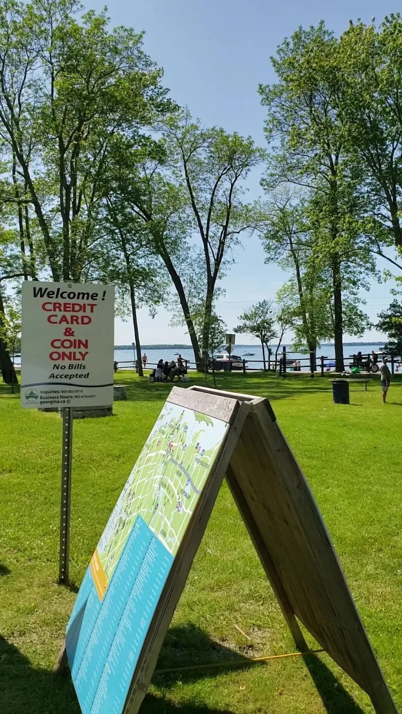 View of Willow Beach Park in Georgina, ON
