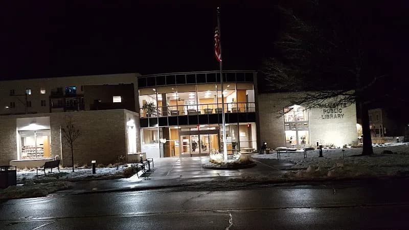 View of Wilmette Public Library in Wilmette, IL