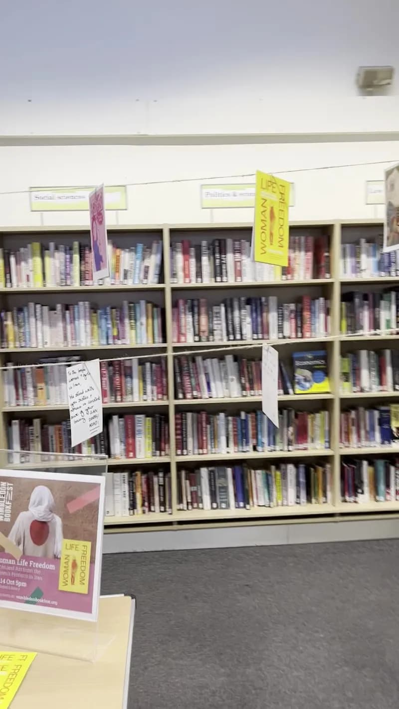 View of Wimbledon Library in Merton, London