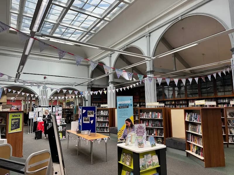 View of Wimbledon Library in Merton, London