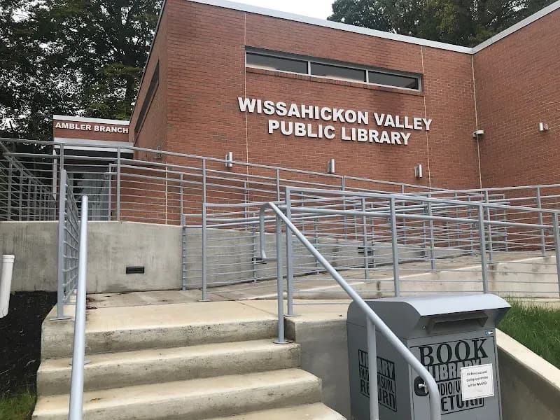 View of Wissahickon Valley Public Library Ambler Branch in Ambler, PA