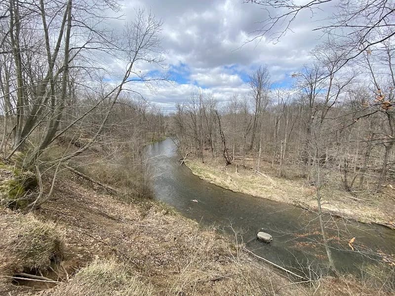 View of Wolcott Mill Metropark Historic Center in New Baltimore, MI