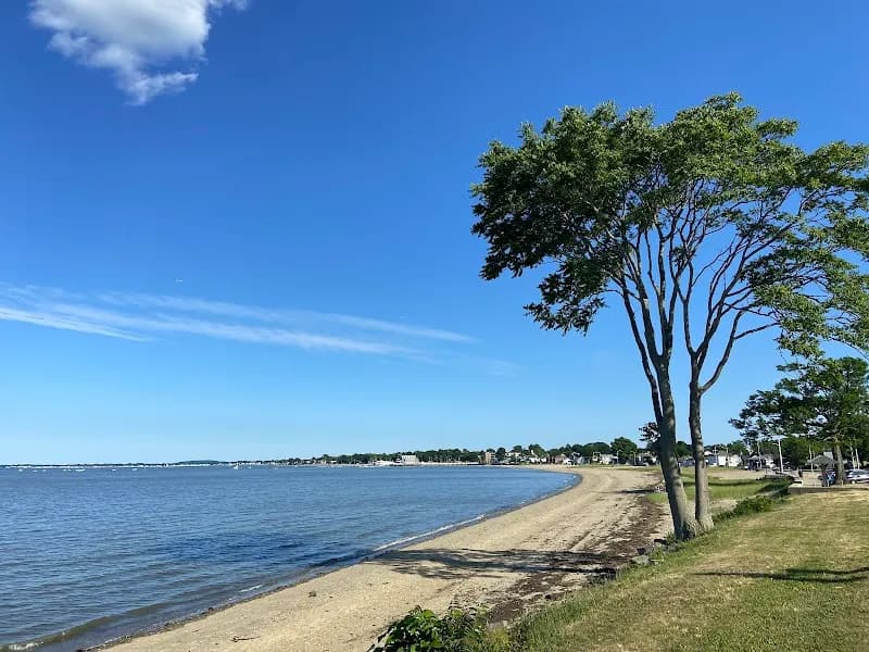View of Wollaston Beach in Quincy, MA