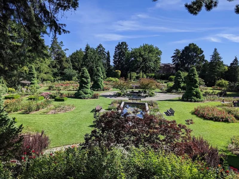 View of Woodland Park Rose Garden in Ballard, WA