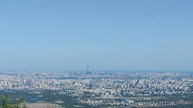 View of Xiangshan Open-Air Picnic and Recreation Area in Xiangshan, Beijing