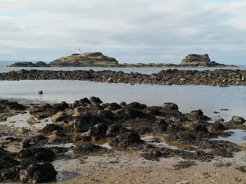 View of Yellowcraig Beach in North Berwick, Scotland
