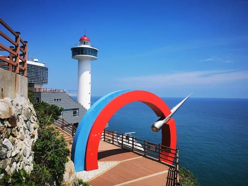 View of Yeongdo Lighthouse in Yeongdo-gu, Busan