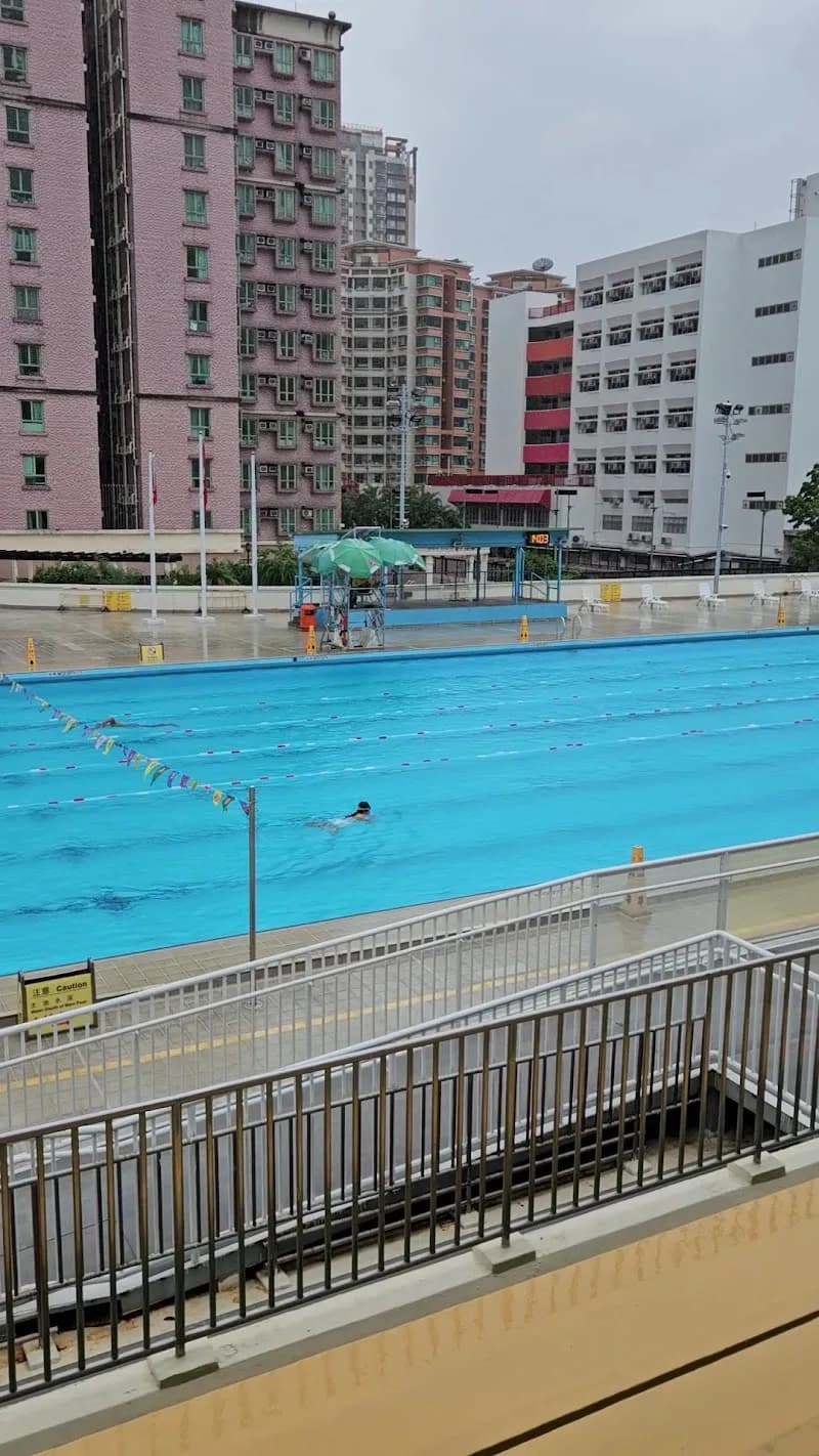 View of Yuen Long Swimming Pool in Yuen Long, HK