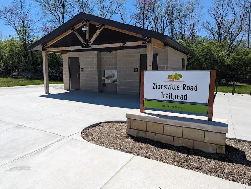 View of Zionsville Rail Trailhead in Whitestown, IN