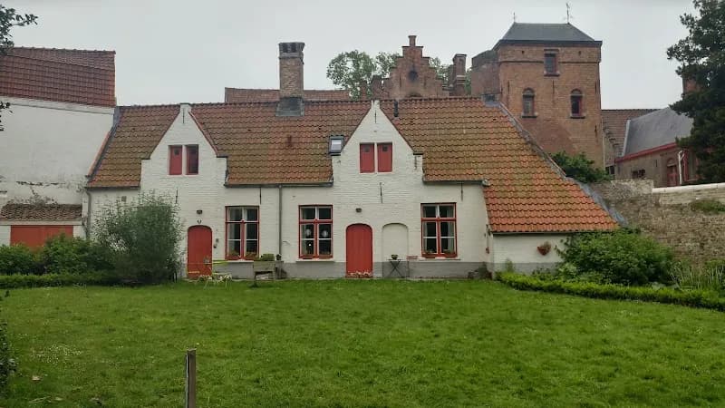 View of Almshouse Spanoghe in Bruges, WV