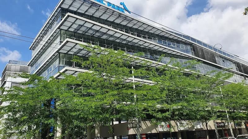 View of Anděl Park in Smíchov, CZ