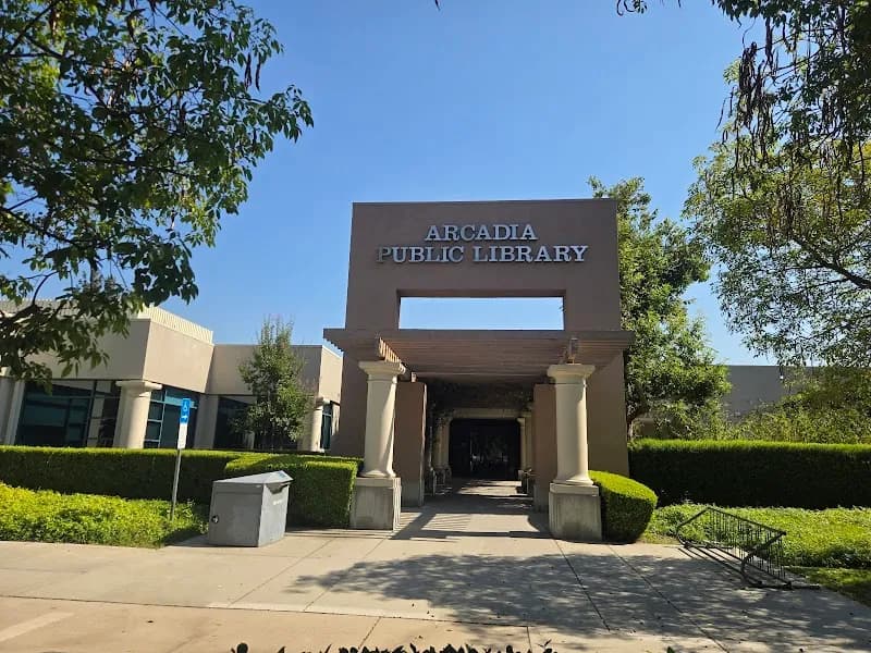 View of Arcadia Public Library in Arcadia, CA