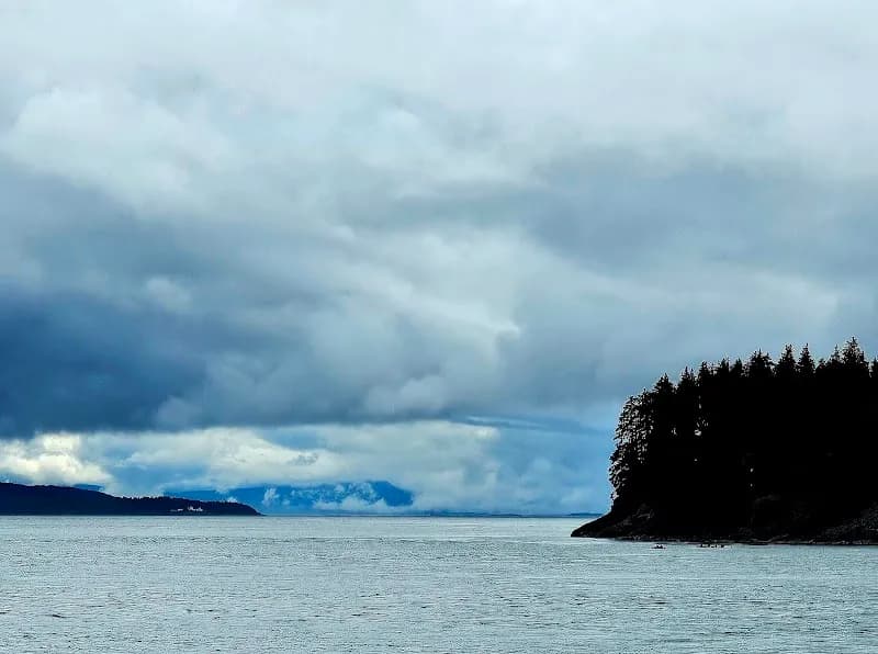 View of Auke Bay Harbor in Juneau, AK