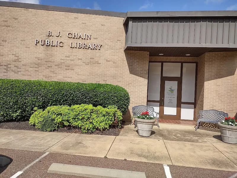 View of B.J. Chain Public Library in Olive Branch, MS