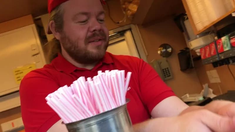 View of Bæjarins Beztu in Reykjavik, RVK