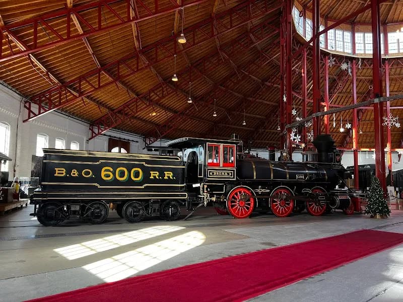 View of B&O Railroad Museum in Baltimore, MD