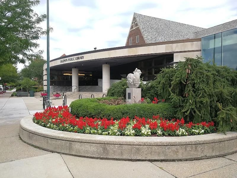 View of Baldwin Public Library in Birmingham, MI