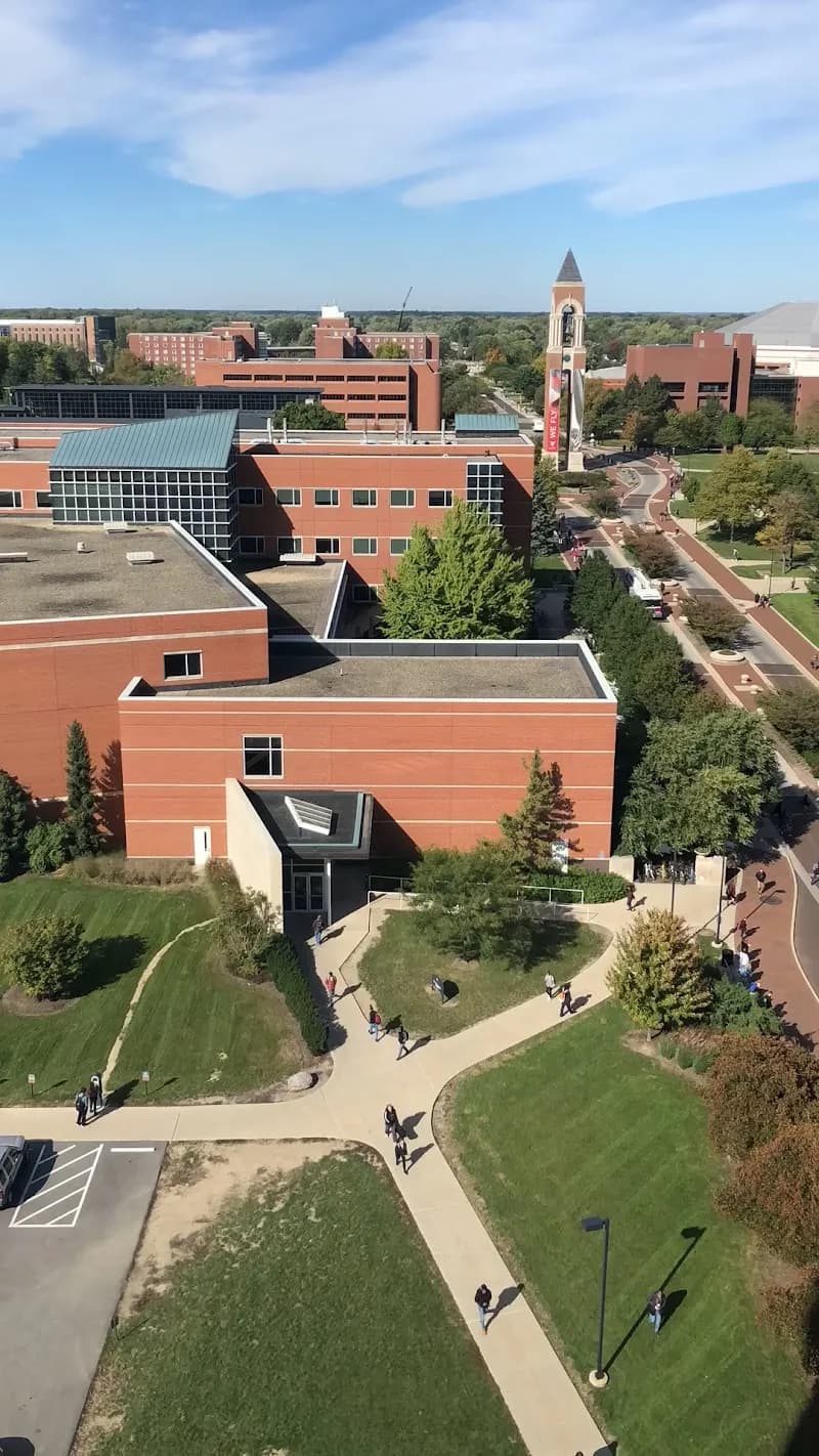 View of Ball State University in Muncie, IN