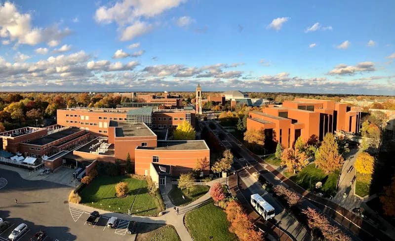 View of Ball State University in Muncie, IN