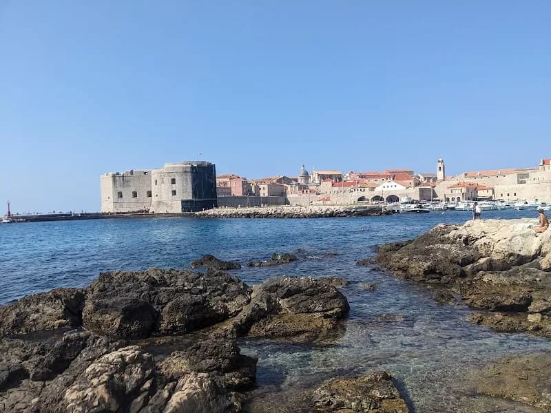 Banje Beach tourist attraction in Dubrovnik, DN
