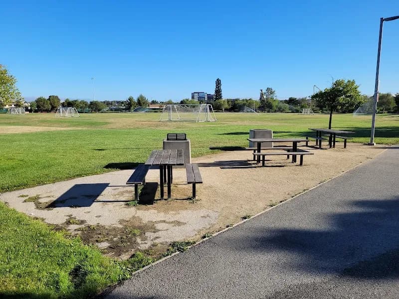 View of Bay Meadows Park in San Mateo, CA