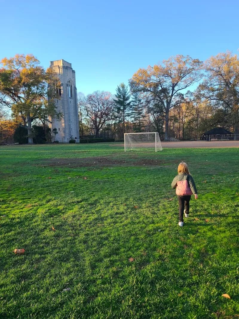 View of Bell Tower Park in Mariemont, OH