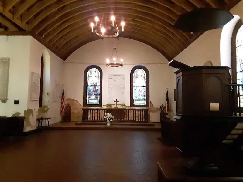 View of Blandford Church and Cemetery Visitor's Center in Petersburg, VA