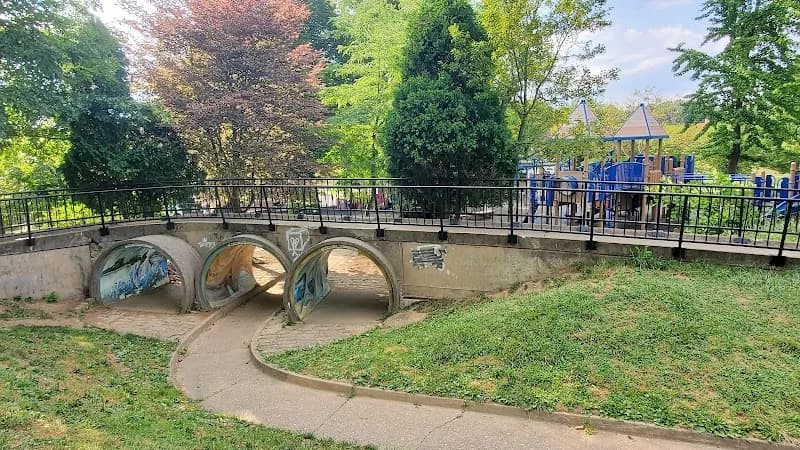 View of Blue Slide Playground in Squirrel Hill, PA
