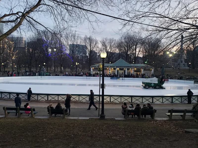 View of Boston Common Frog Pond in Boston, MA