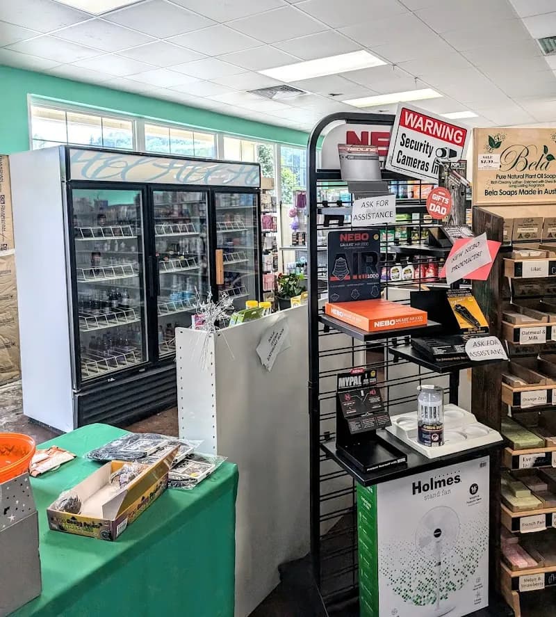 View of Bradley's Pharmacy Soda Fountain in Cherokee, NC