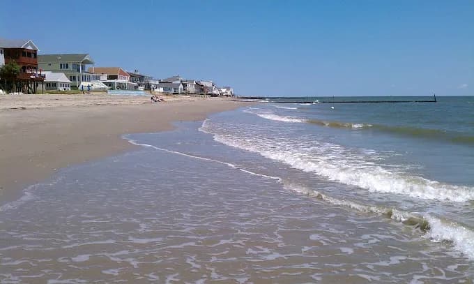 View of Buckroe Beach and Park in Hampton, VA