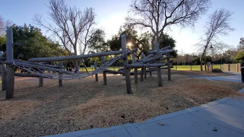 View of Bullnose Park Splash Pad in San Jose, CA
