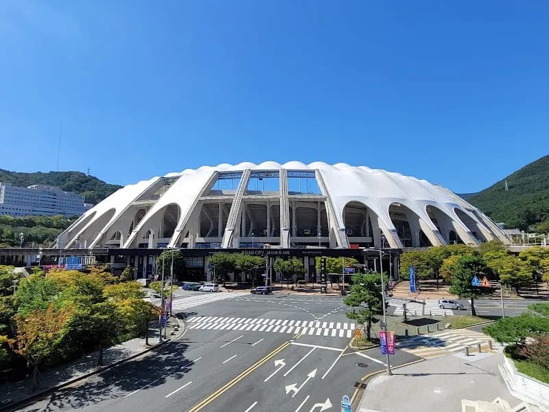 View of Busan Asiad Main Stadium in Centum City, Busan